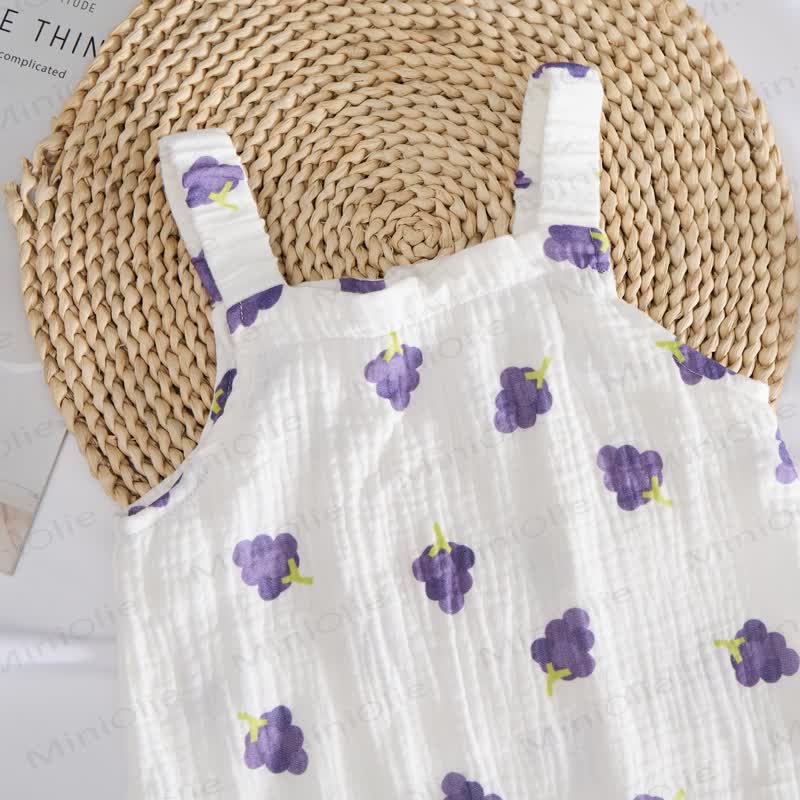 Baby Grapes Crepe Romper with Hat - image 4