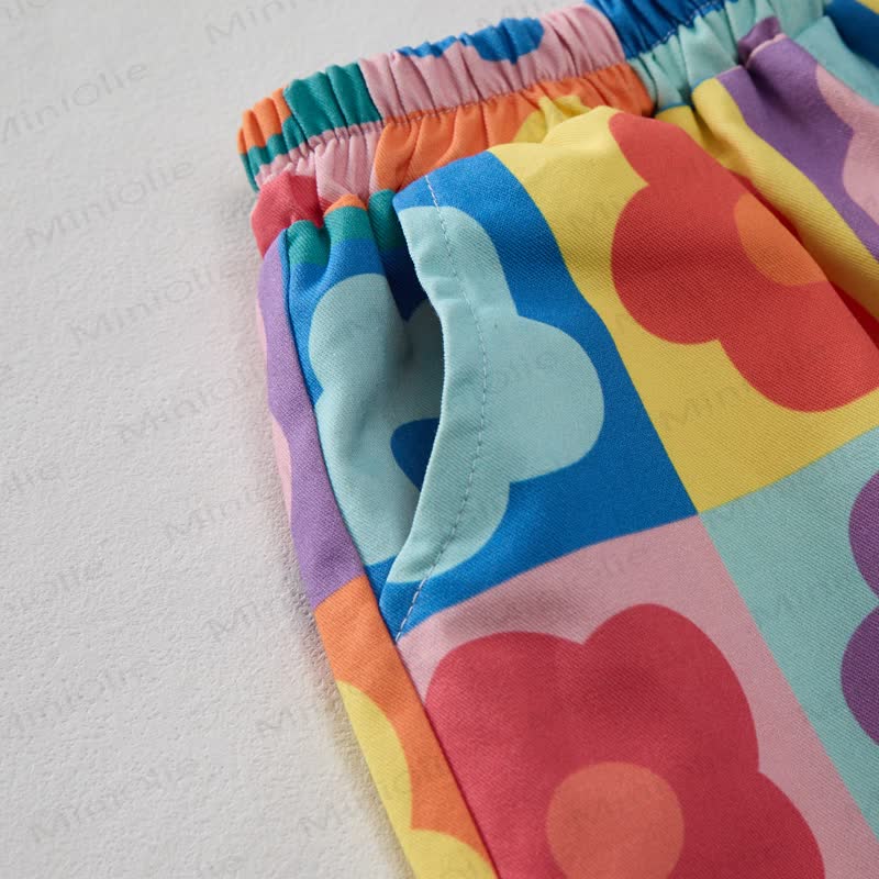 Baby Colorful Plaid Flower Pants - image 4