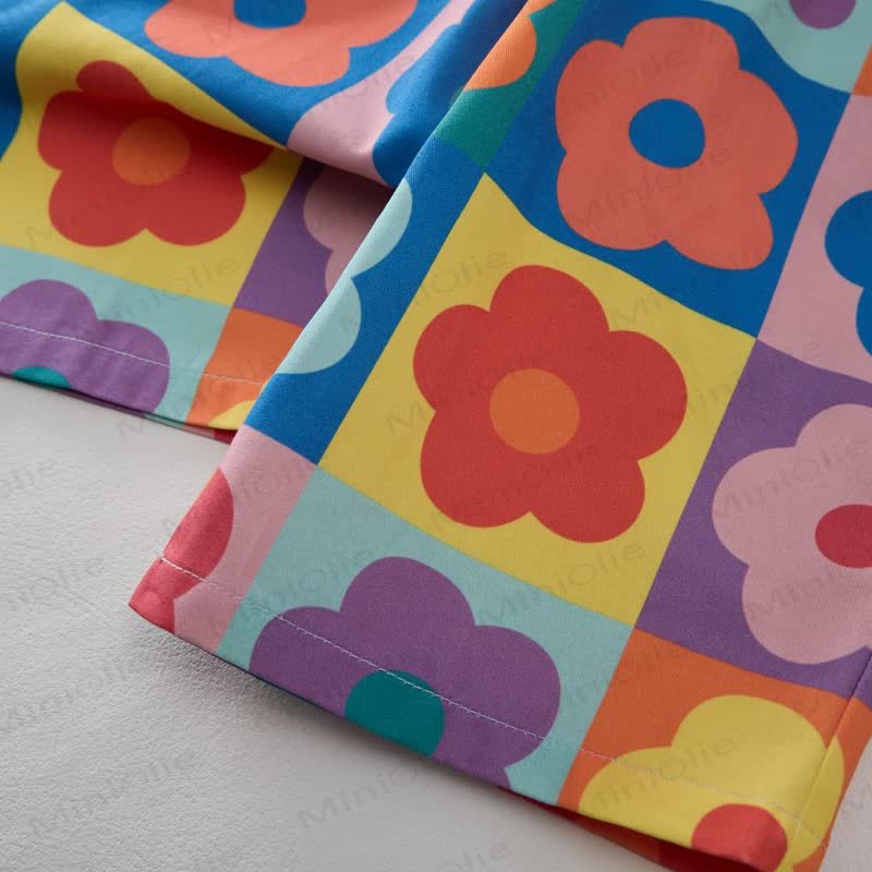 Baby Colorful Plaid Flower Pants - image 5
