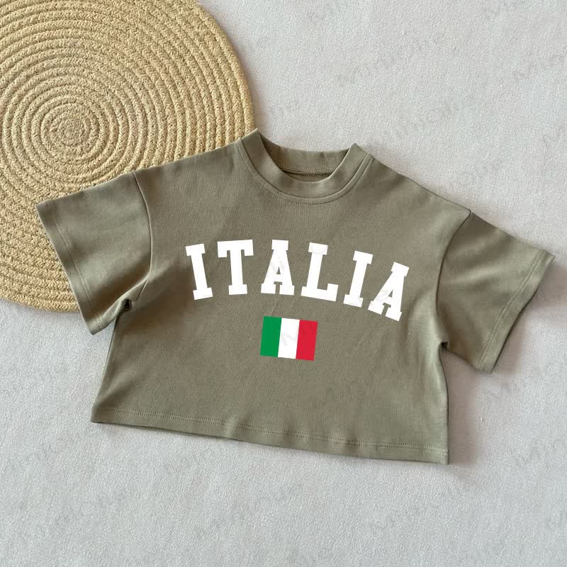 ITALIA Baby Summer Casual T-Shirt - Grey Green - 2-3T - image 2