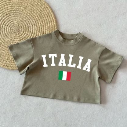 ITALIA Baby Summer Casual T-Shirt - Grey Green - 2-3T - image 2