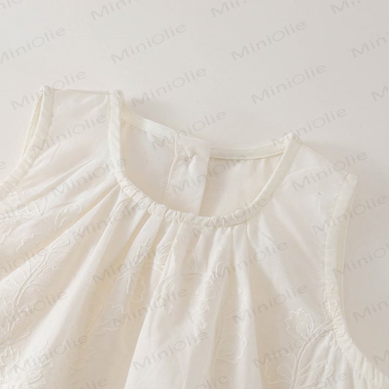 Toddler Girls Lace Floral Tank Top and Striped Pants Set - image 3