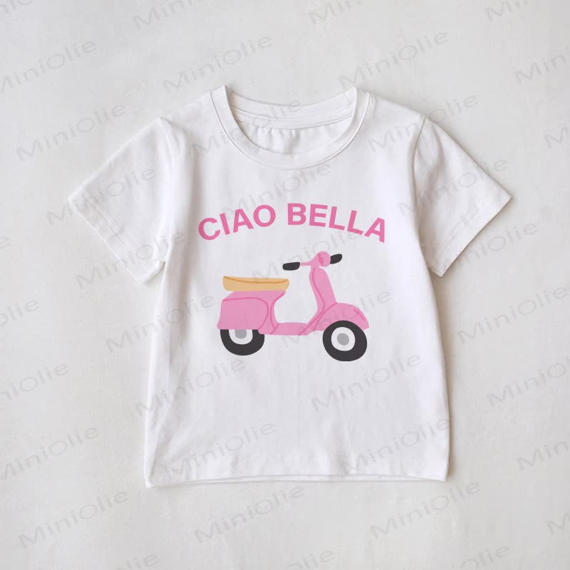 Ciao Family Motorcycle Matching T-Shirt - White - Baby T-Shirt: 3-5T - image 2