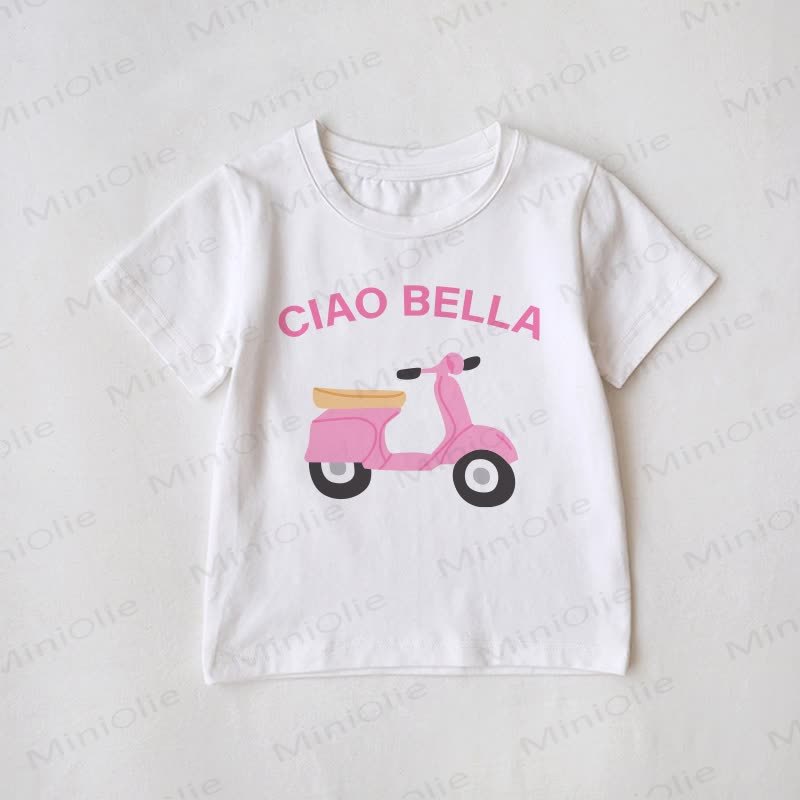Ciao Family Motorcycle Matching T-Shirt - White - Baby T-Shirt: 3-5T - image 2