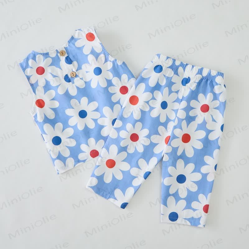 Baby White Daisy 2-Piece Sleeveless Set - image 3