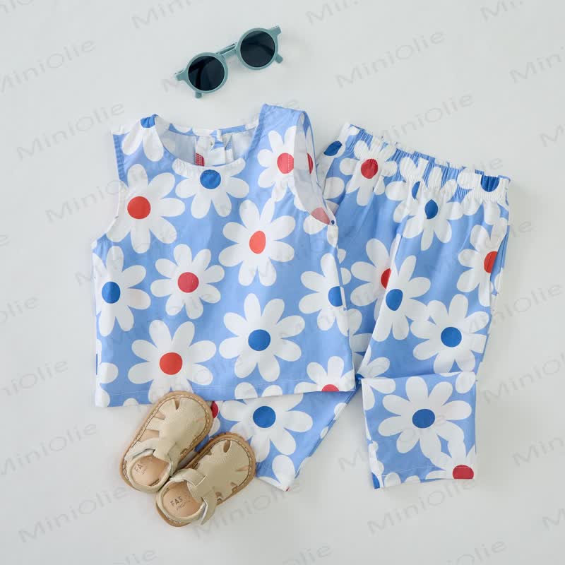 Baby White Daisy 2-Piece Sleeveless Set - image 2