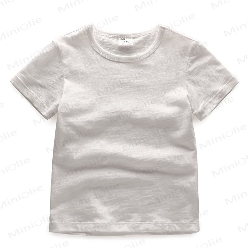 Toddler Solid Color Crewneck Tee - White - 7-8T - image 2