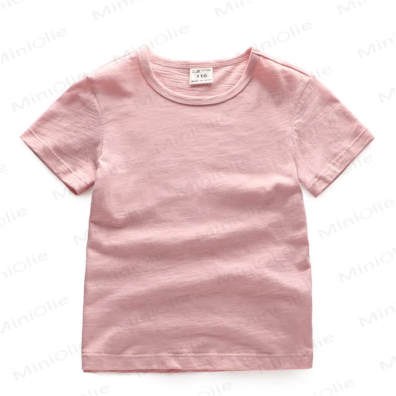 Toddler Solid Color Crewneck Tee - Pink - 7-8T - image 3
