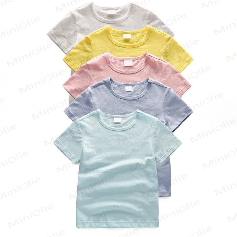 Toddler Solid Color Crewneck Tee - image 1