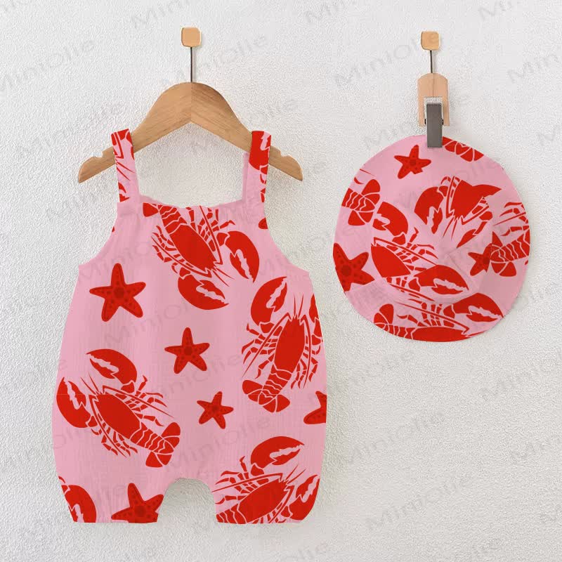 Baby Starfish Pink Romper with Hat - Pink - 18-24M - image 1