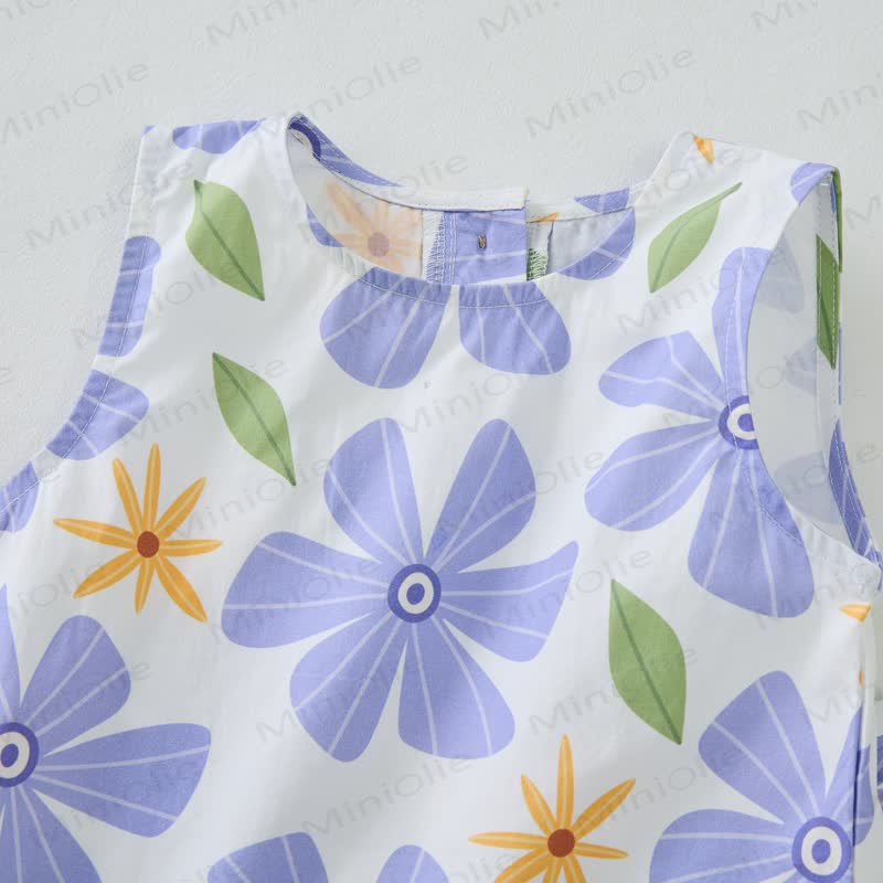 Baby Toddler White Flower Sleeveless 2-piece Set - image 5