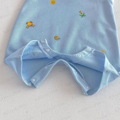 Baby Boy Print Polo Collar Sleeveless Romper - image 7