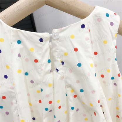 Toddler Girls Cotton Polka Dot Sleeveless Dress - image 4