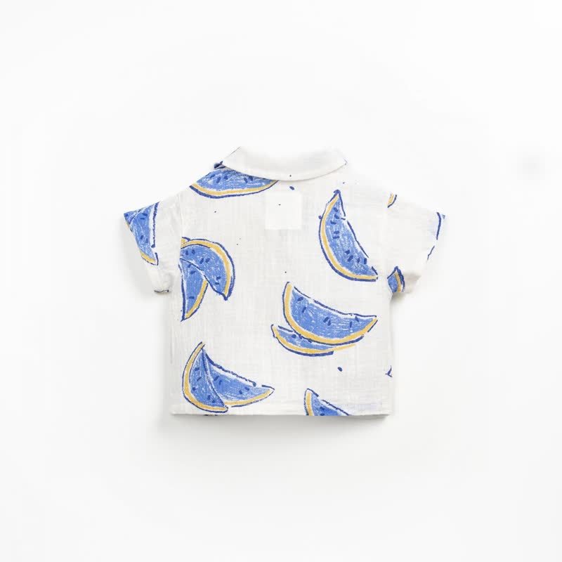 Baby Toddler Boys Cotton Blue Striped or Watermelon Print Shirt and Shorts Set - image 9