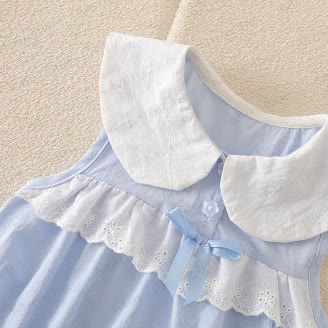 Baby Peter Pan Collar Lace Sleeveless Bodysuit - image 4