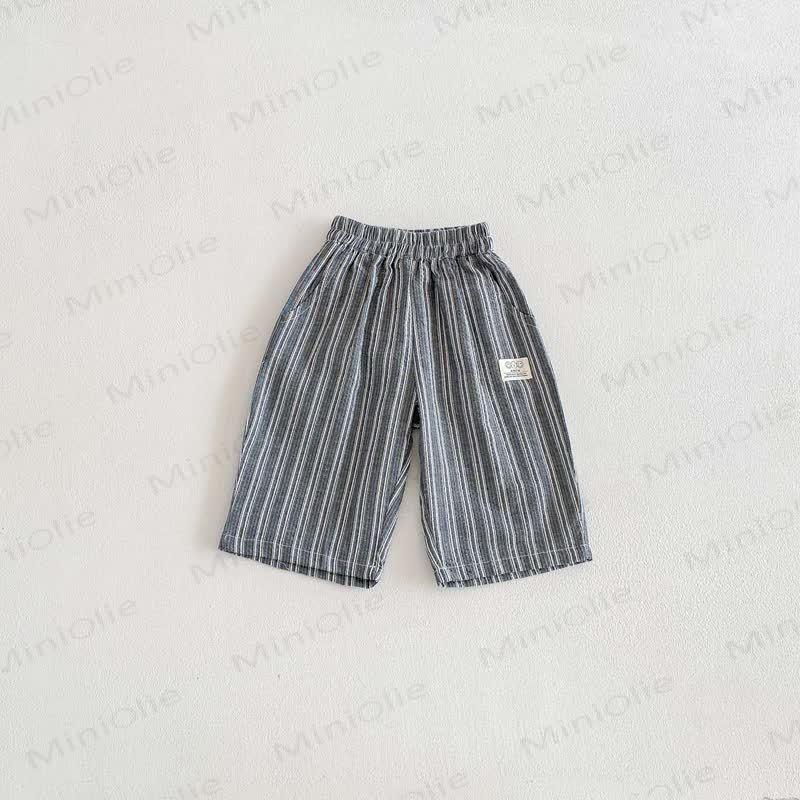 Toddler Cotton Stripe Pants - Black - 4-5T - image 2