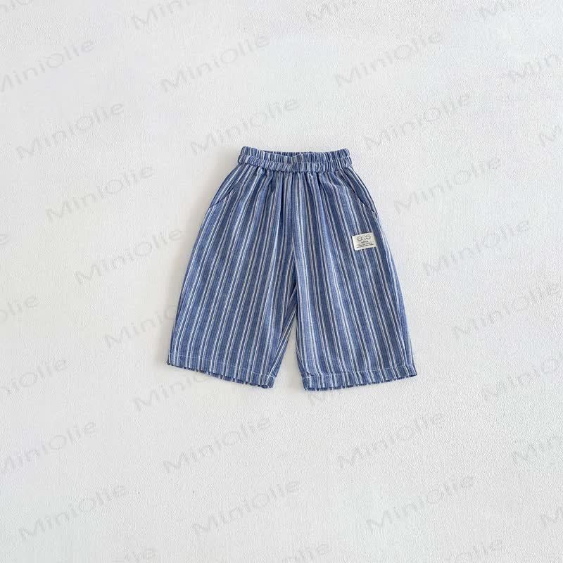 Toddler Cotton Stripe Pants - Blue - 4-5T - image 3