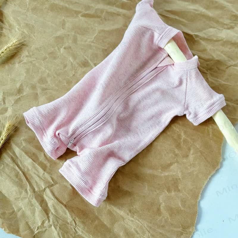 Baby Solid Color Zip Front Romper - Pink - 18-24M - image 4