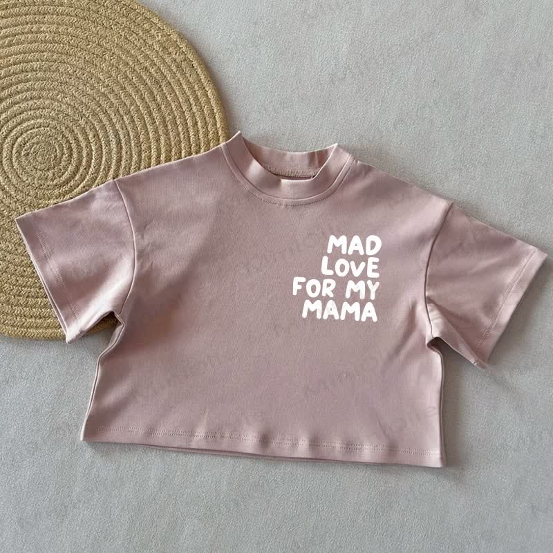 MAD LOVE FOR MY MAMA Baby Summer Casual T-Shirt - Coral Pink - 2-3T - image 3