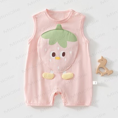 Baby Fruit Sleeveless Romper - Pink - 2-3T - image 2
