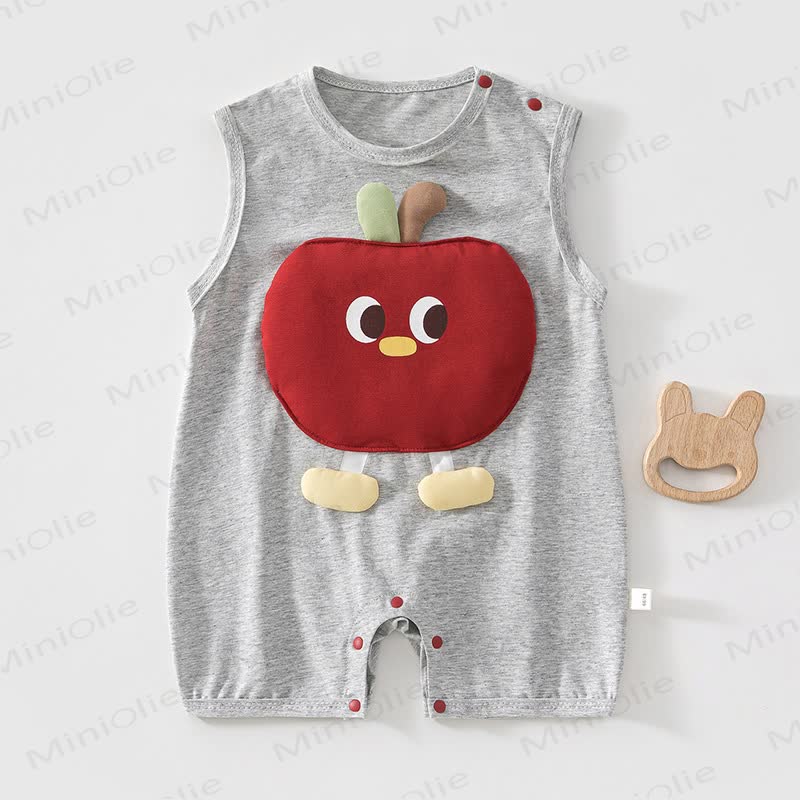 Baby Fruit Sleeveless Romper - Gray - 2-3T - image 3