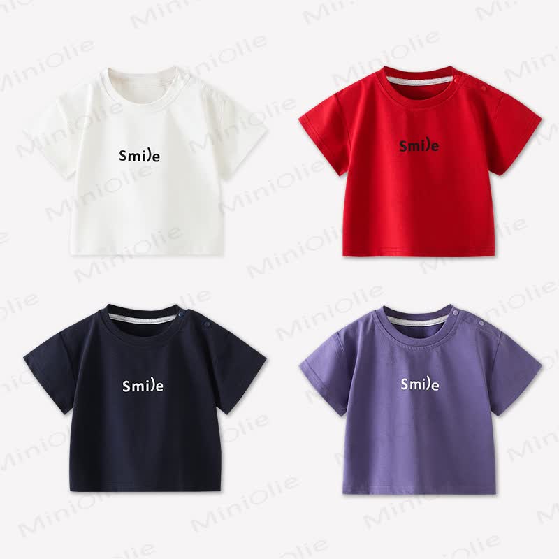 SMILE Toddler Baby Crew Neck Casual T-shirt - image 1
