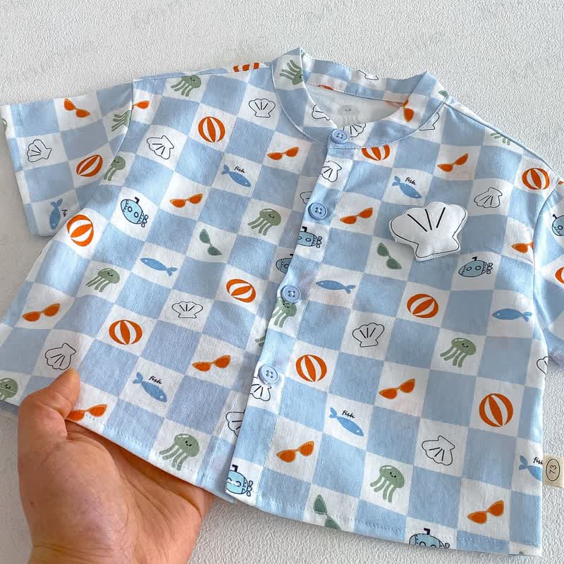 Baby Toddler Boys Cotton Plaid Shirt or Solid Color Shorts - image 11