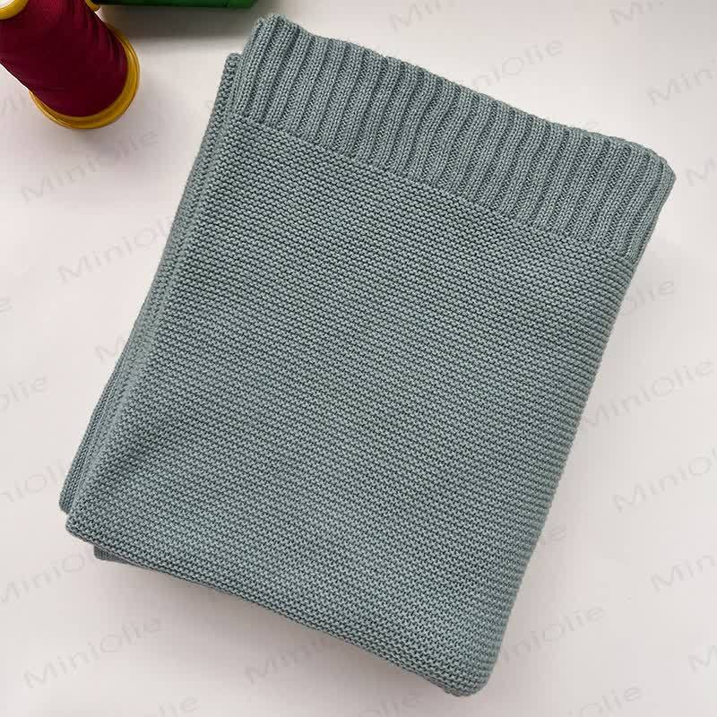 Personalized Baby Name Blanket - Gray-Blue - image 8