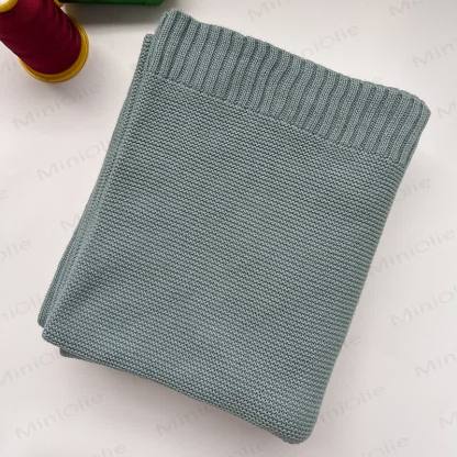 Personalized Baby Name Blanket - Gray-Blue - image 8