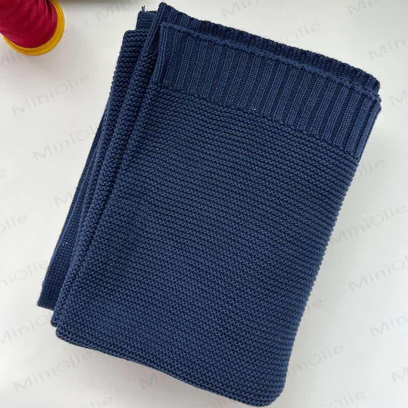 Personalized Baby Name Blanket - Navy Blue - image 16