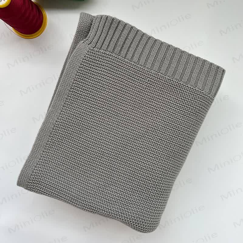 Personalized Baby Name Blanket - Light Gray - image 21