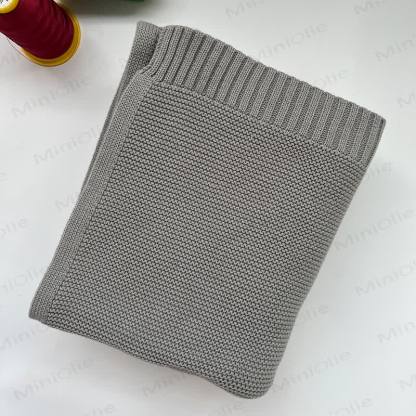 Personalized Baby Name Blanket - Light Gray - image 21