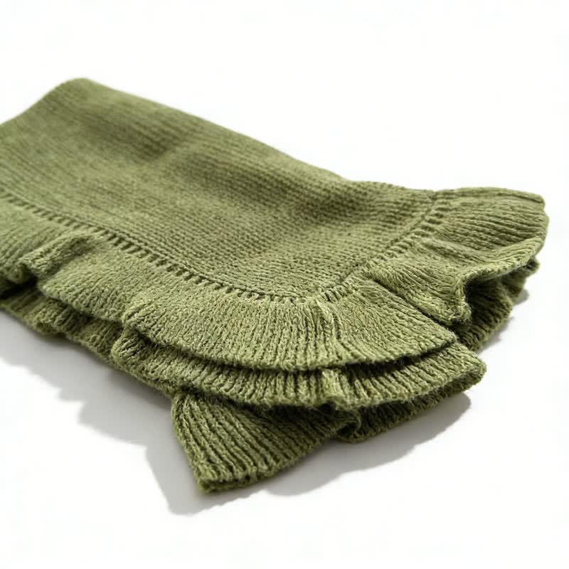 Personalized Baby Name Ruffled Blanket - Green - image 3