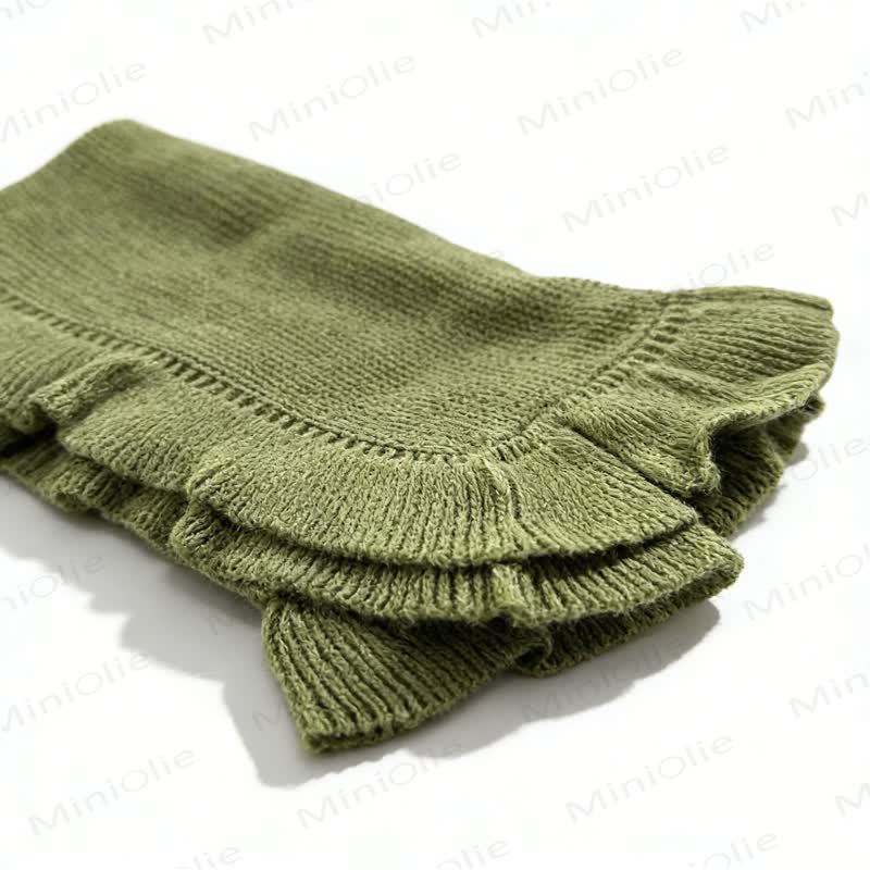 Personalized Baby Name Ruffled Blanket - Green - image 3