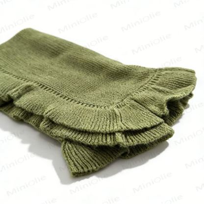 Personalized Baby Name Ruffled Blanket - Green - image 3