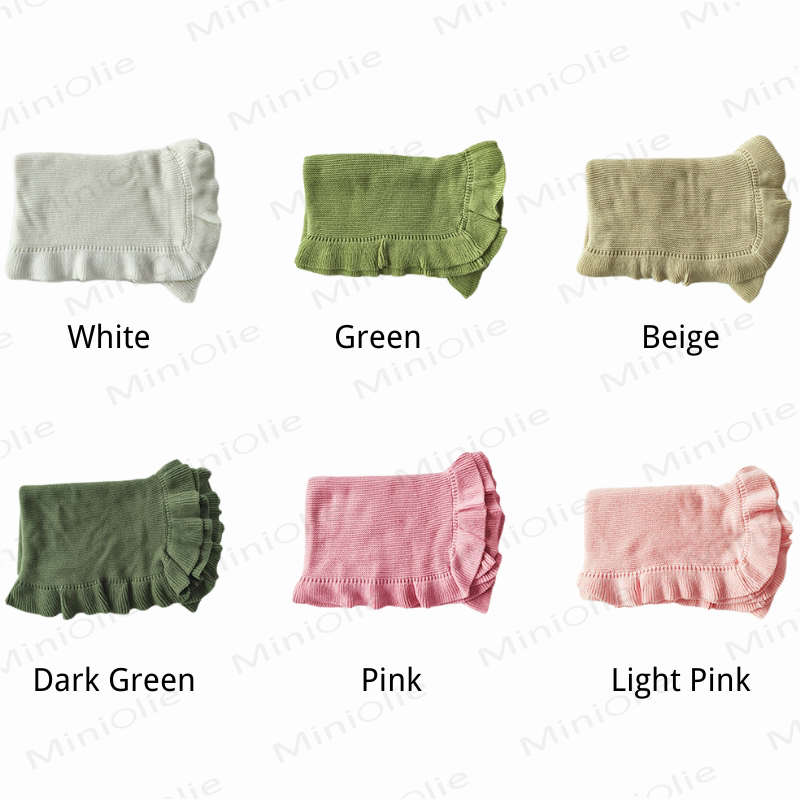 Personalized Baby Name Ruffled Blanket - Light Pink - image 5