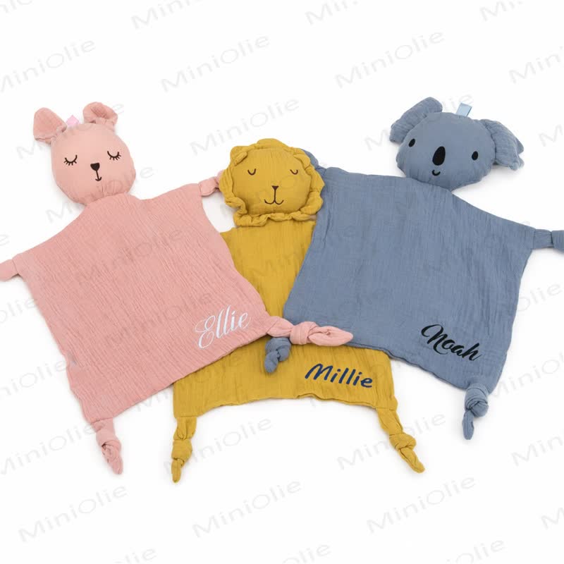 Personalized Baby Name Animal Security Blanket - image 6