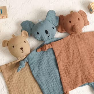 Personalized Baby Name Animal Security Blanket - image 5