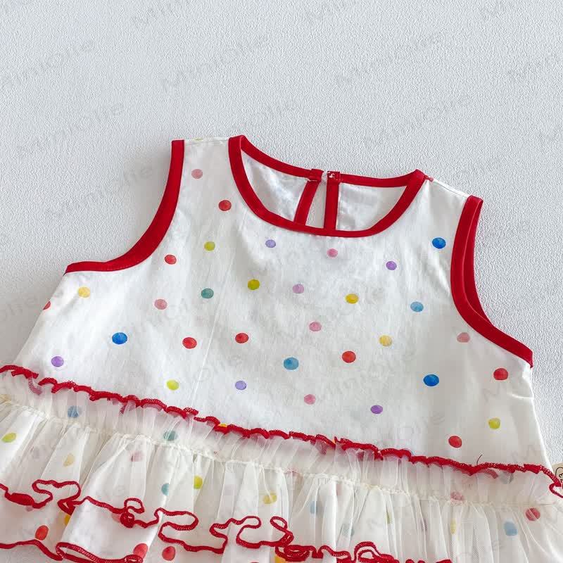 Baby Toddler Girls Polka Dot Ruffle Tank Top and Pants Set - image 4