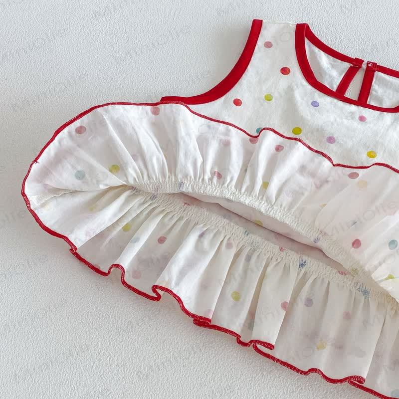 Baby Toddler Girls Polka Dot Ruffle Tank Top and Pants Set - image 6