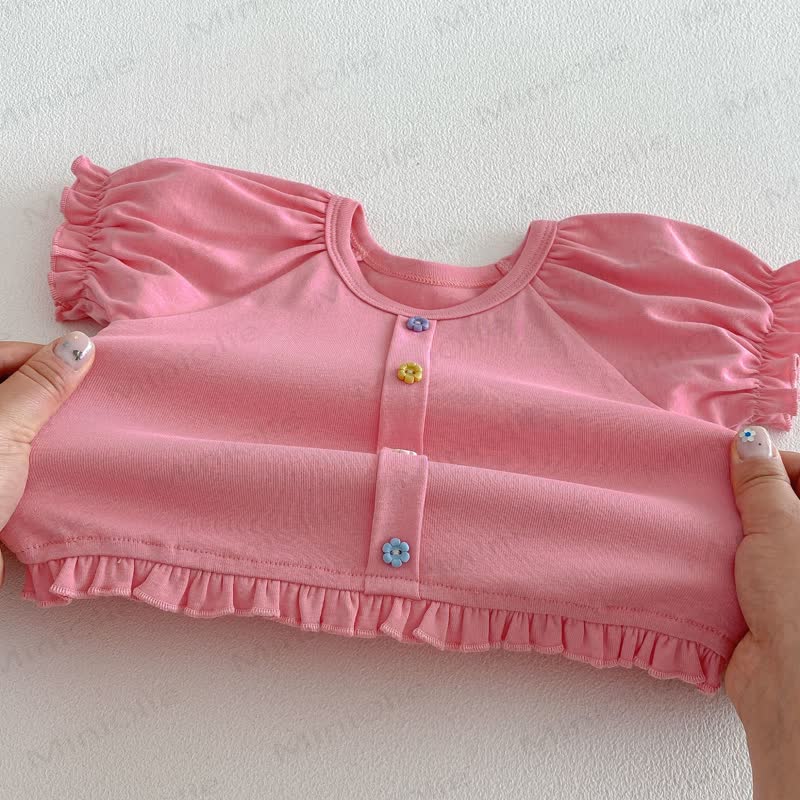 Baby Toddler Girl Floral Ruffle Tee - image 8