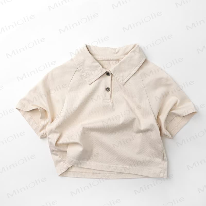 Toddler Boy Solid Color/Striped Polo Shirt - Beige - 6-7T - image 3