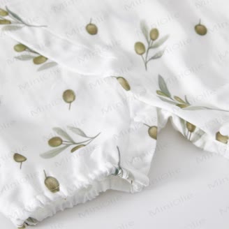 Baby Olive Silk Gauze Kimono Romper - image 4