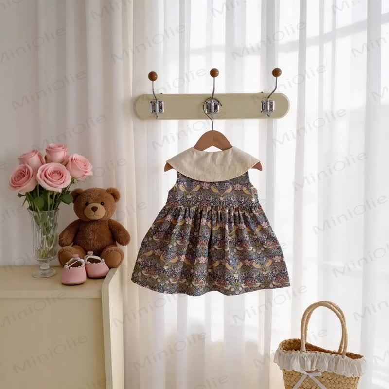 Toddler Girls Cotton Floral Sleeveless A-Line Dress - image 2