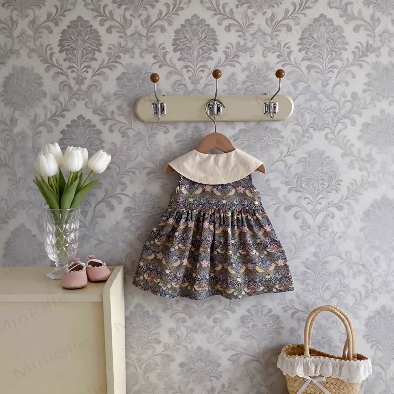 Toddler Girls Cotton Floral Sleeveless A-Line Dress - image 5