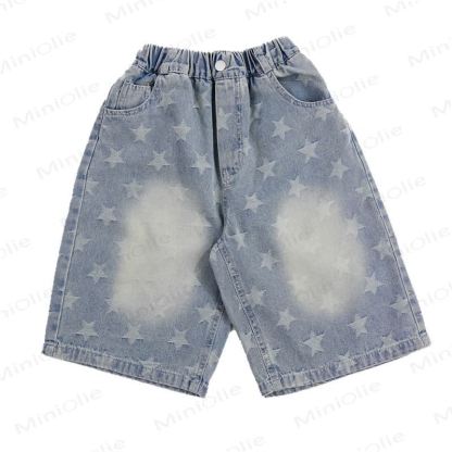 Toddler Kid Boys Star Print Denim Shorts - image 3
