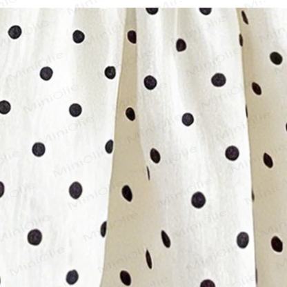 Toddler Girls Cotton Polka Dot Bow Sleeveless Dress - image 7