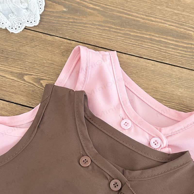 Baby Toddler Girls Ruffle Tank Top and Polka Dot Pants Set - image 6