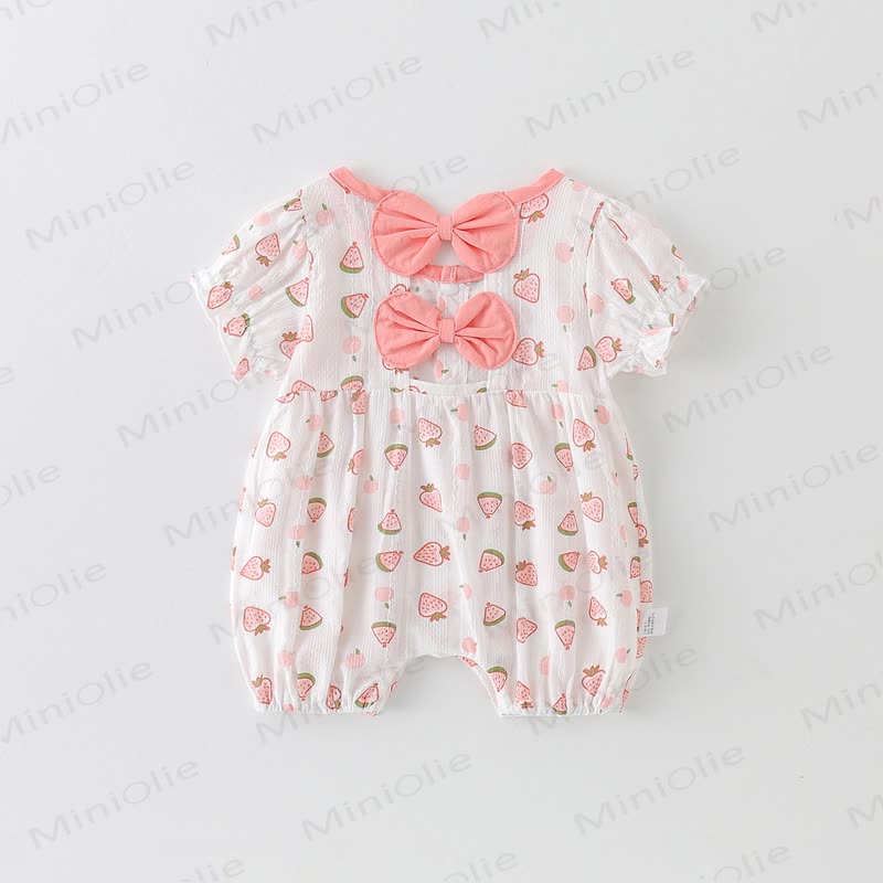 Baby Strawberry Cotton Romper - image 2