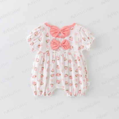 Baby Strawberry Cotton Romper - image 2